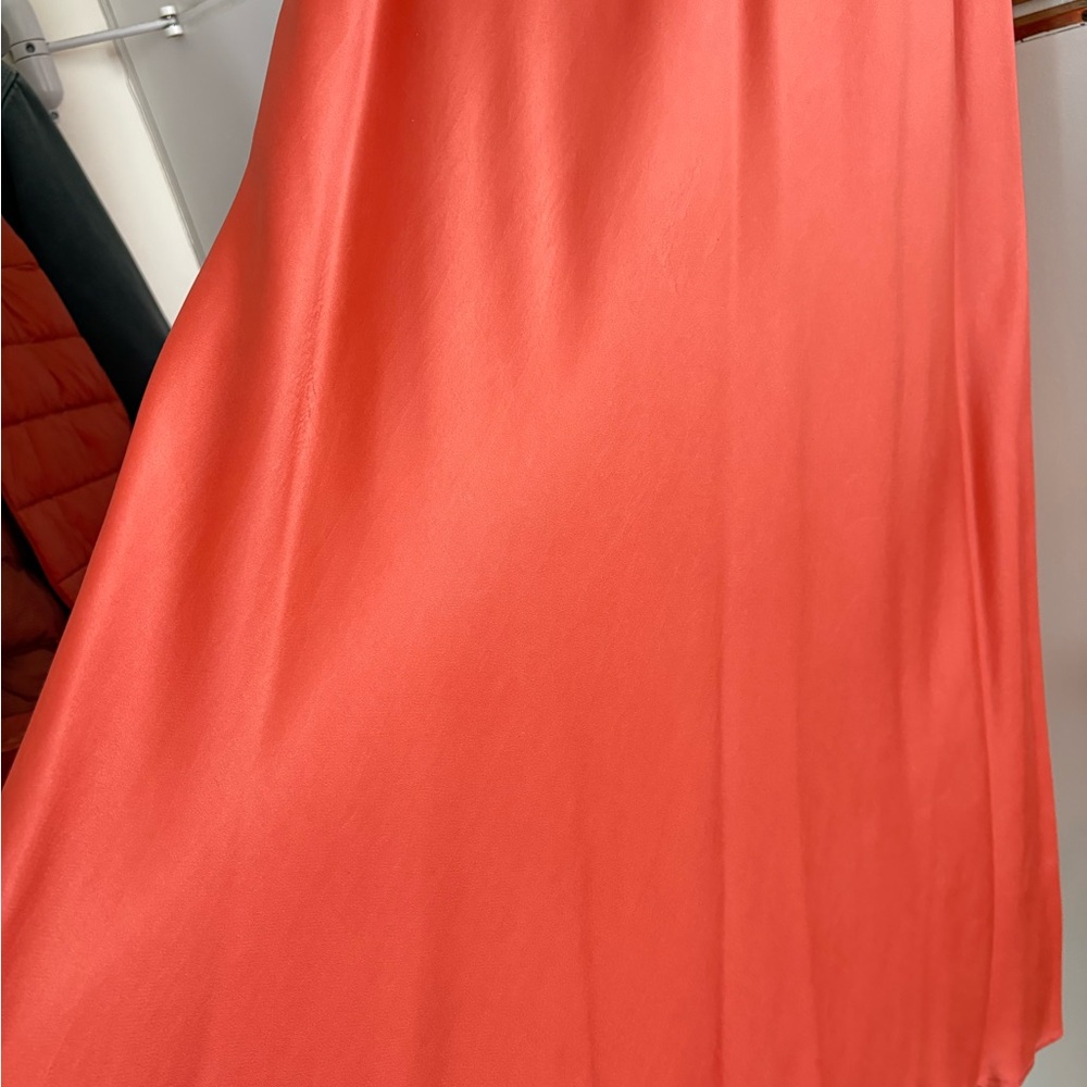 RIXO Coral and Cream Dress- Clarice Silk Dress - Picture 3 of 7